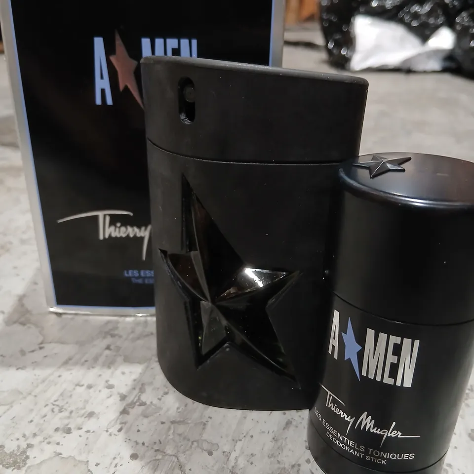 THIERRY MUGLER A*MEN GIFT SET – DEODORANT STICK + FRAGRANCE BOTTLE, TRAVEL EXCLUSIVE