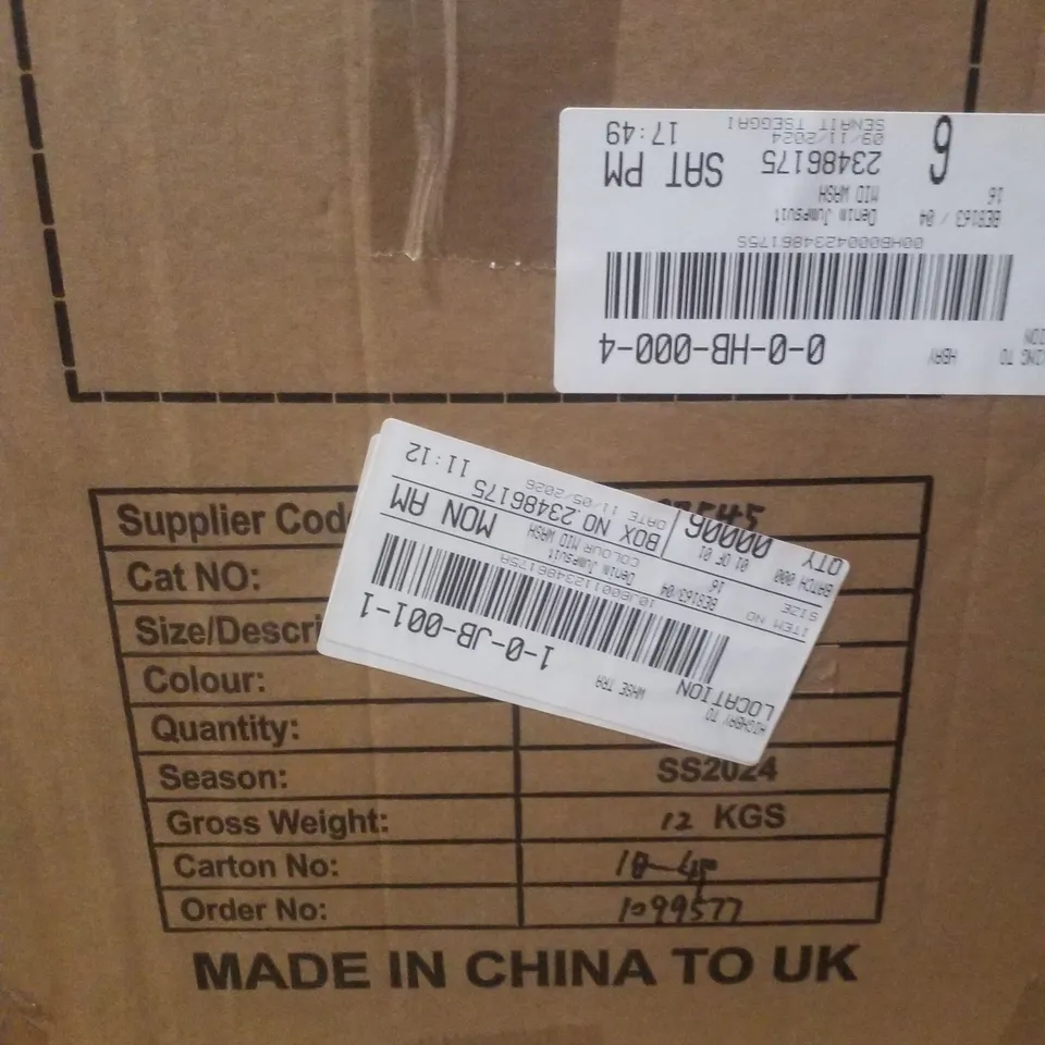 BOX CONTAINING APPROXIMATELY 6 BRAND NEW SIMPLY BE DENIM MID WASH JUMPSUITS - SIZE 16