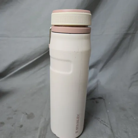 STANLEY VACUUM INSULATED BOTTLE – CREAM BODY WITH PINK LID