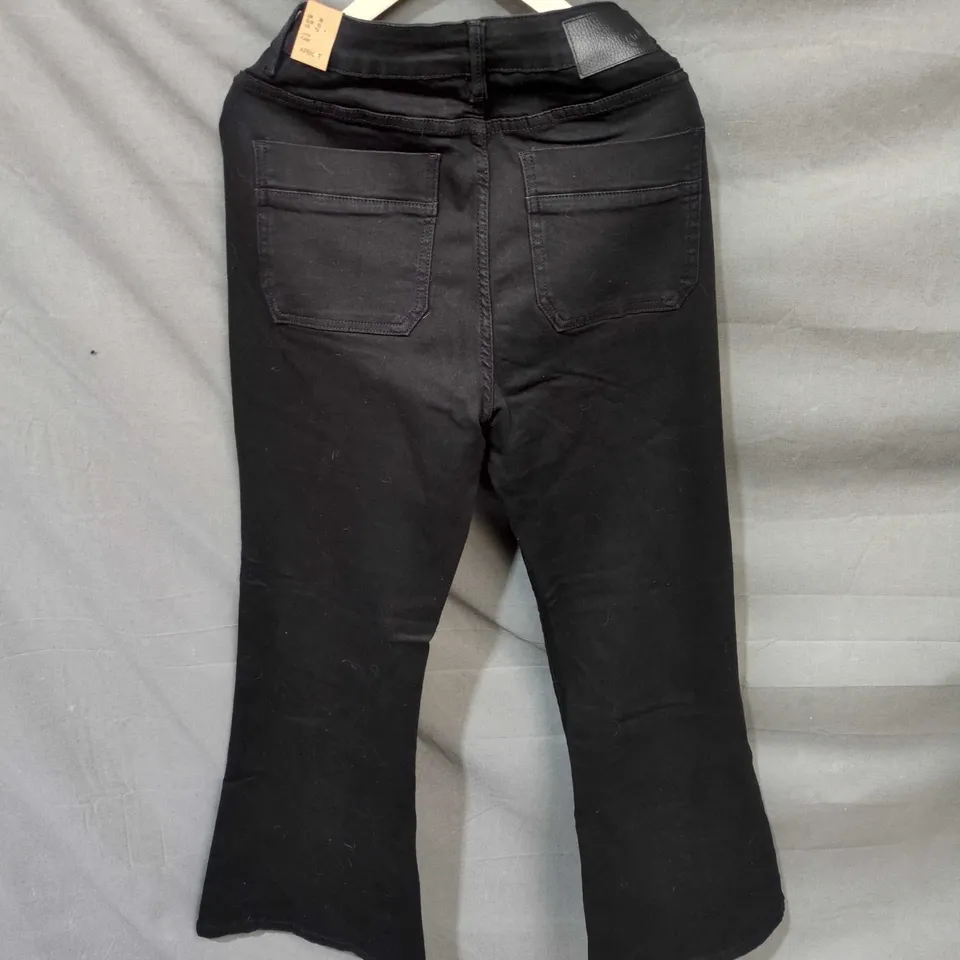 APRICOT LUCIA FLARE JEANS - UK 16, BLACK