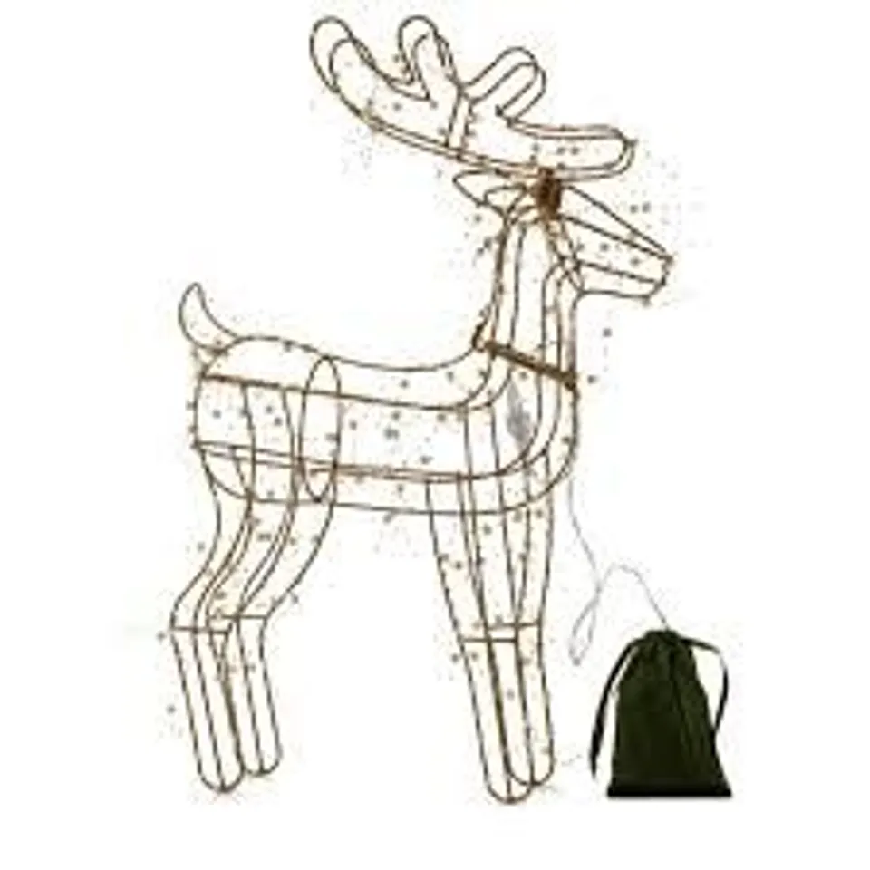 SARA DAVIS 60CM PRE LIT BEADED REINDEER