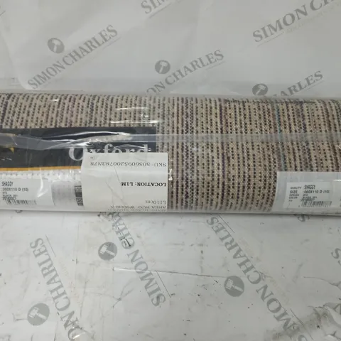 METRO LANE BLACK SHAGGY AREA RUG - 60X110CM