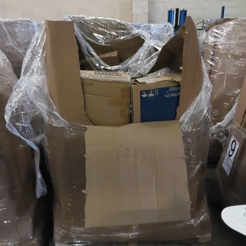 PALLET TO CONTAIN ASSORTED ITEMS INCLUDING SHOE CABINET, SPRAYER, RADIATOR, BOXED FURNITURE ETC