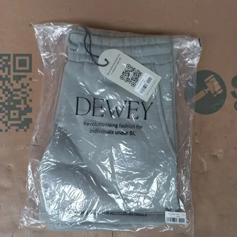 BAGGED DEWEY RILEY SWEAT SHORTS IN GREY SIZE LARGE