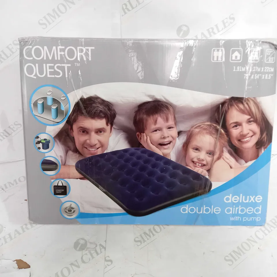 BOXED COMFORT QUEST DELUXE DOUBLE AIRBED 