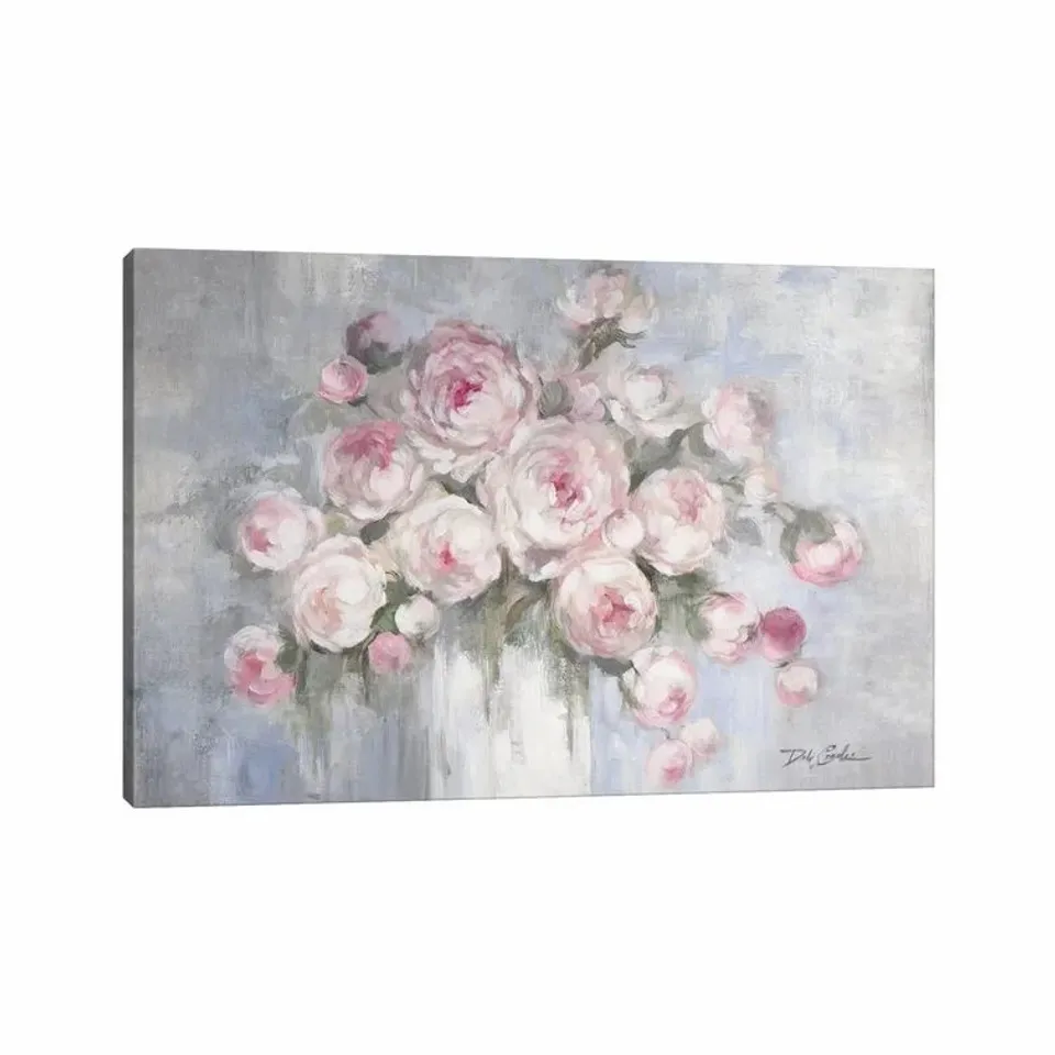 PEONIES IN WHITE VASE BY DEBI COULES 