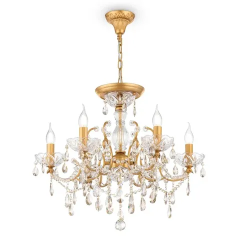 BOXED MAYTONI 6 LIGHT CANDLE STICK CHANDELIER 