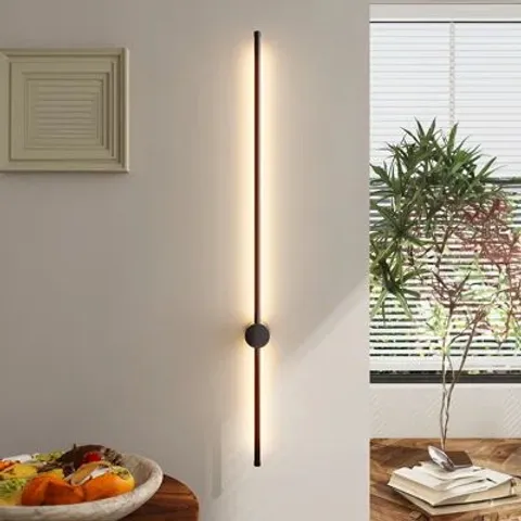 BOXED LED 1-LIGHT WALL LIGHT BLACK 100CM FLUSH MOUNTED SCONCE JALAPA