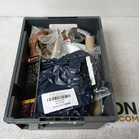 APPROXIMATELY 15 ASSORTED HOUSEHOLD ITEMS INCLUDING DOLPHIN ORNAMENT, FISHING HOOKS, TABLET CASE ETC. 
