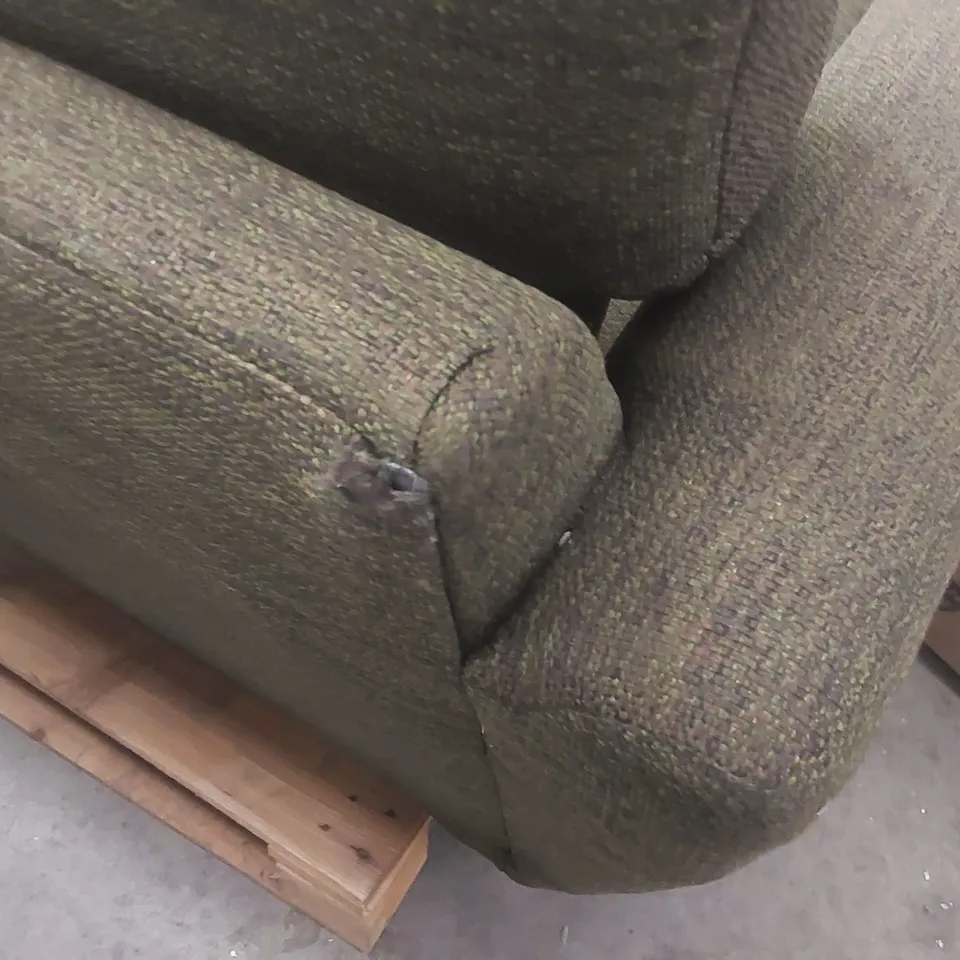 BOXED IDA 3 SEATER GREEN RECYCLED FABRIC SOFA