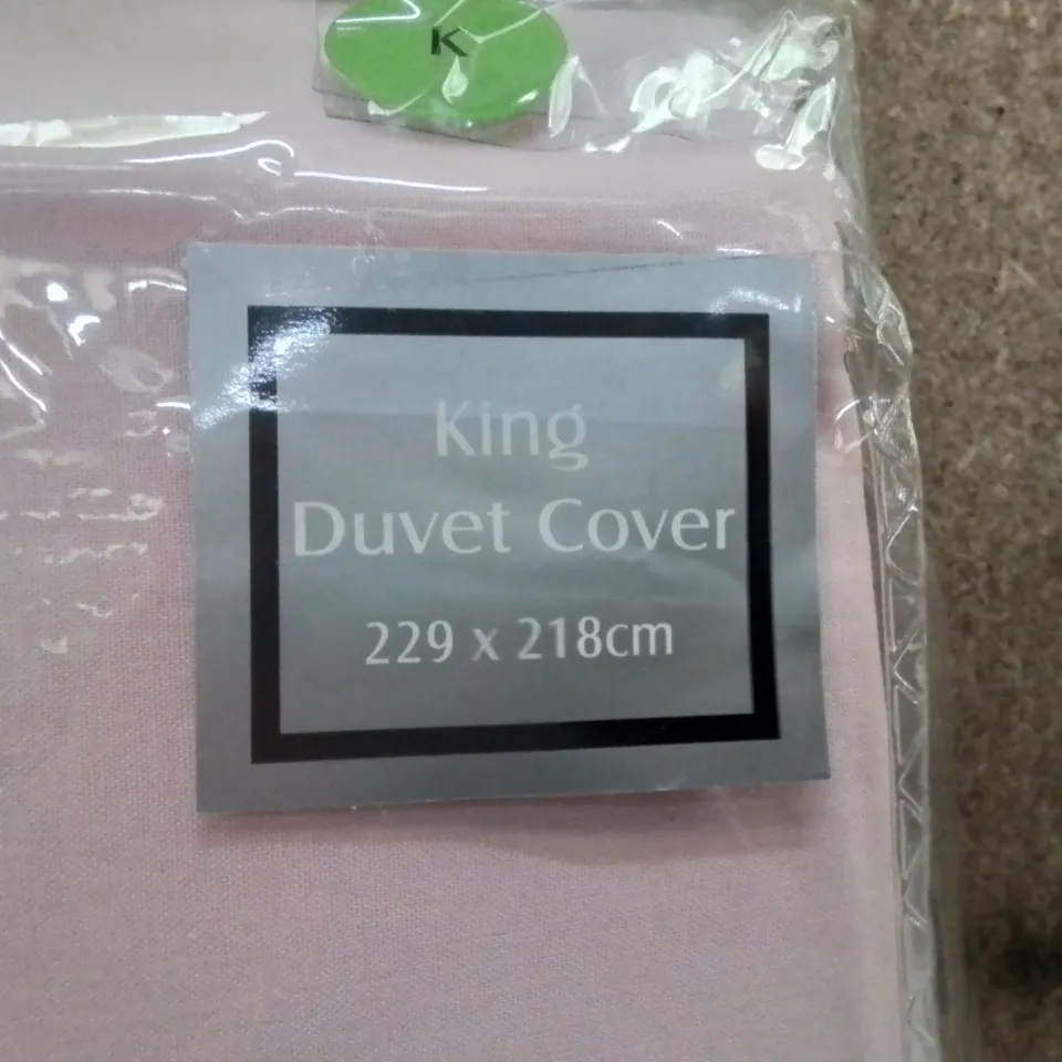 BRAND NEW BELLEDORM EGYPTIAN COTTON KINGSIZE DUVET COVER  -PINK-