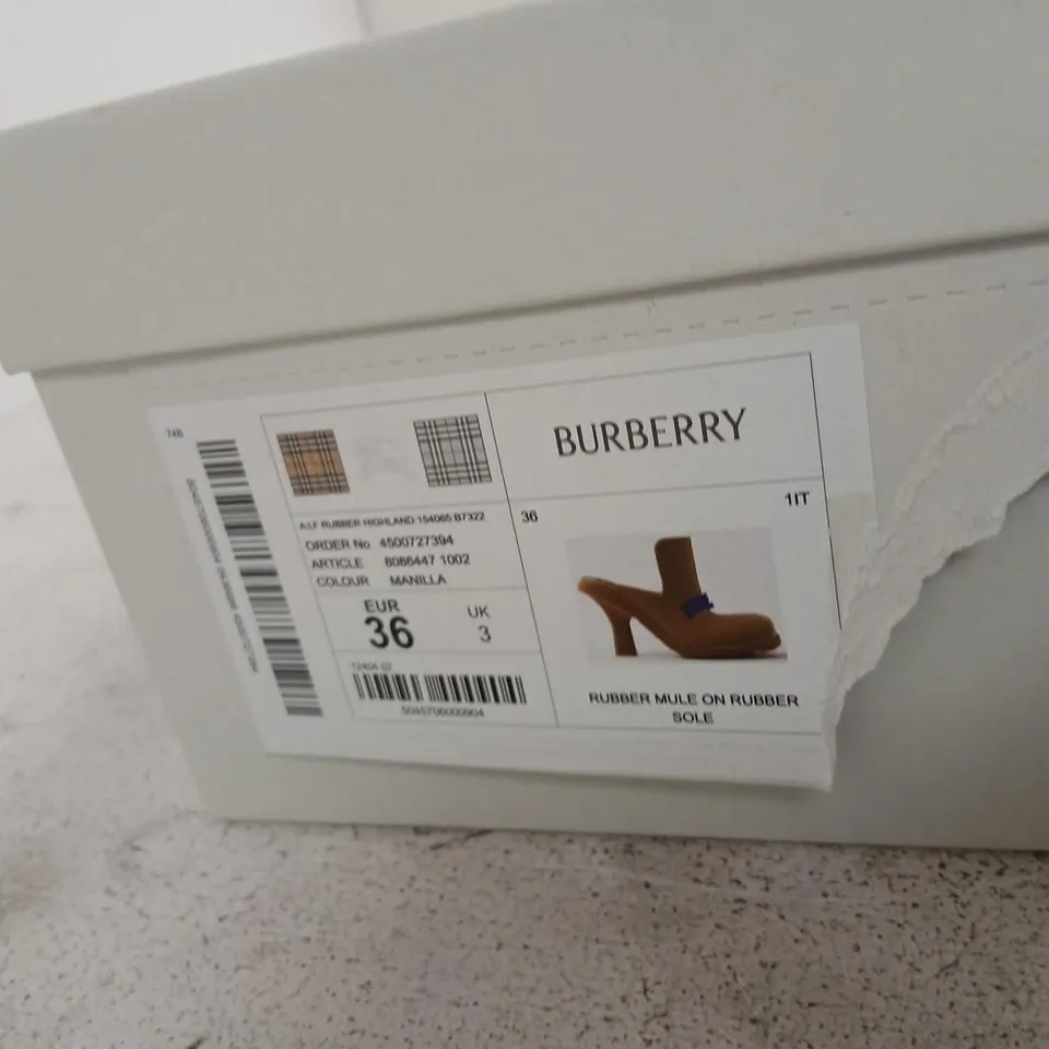 BURBERRY RUBBER MULE ON RUBBER SOLE – MANILA, UK 3 (EU 36) WOMEN'S SHOE
