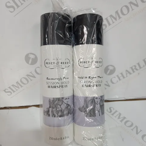 2 ASSORTED PERCY AND REED HAIR SPRAYS AND A HUILE FABULEUSE BODY AND HAIR OIL
