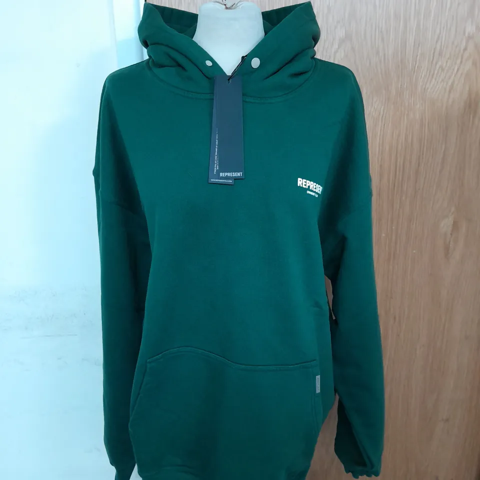 REPRESENT OWNER'S CLUB JERSEY HOODIE IN RACING GREEN SIZE XL