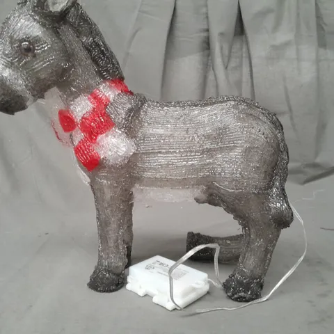 BOXED THREE KINGS INLIT ICE NATIVITY DONKEY