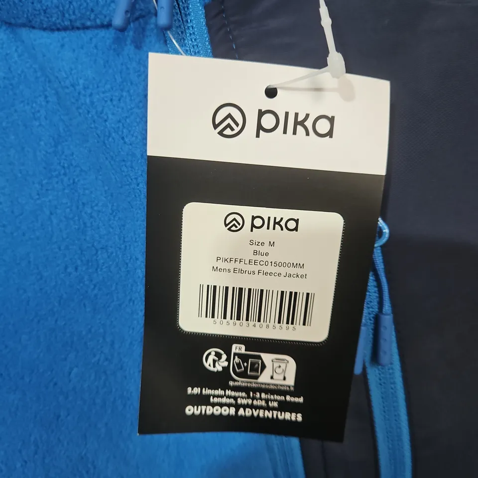 PIKA MEN'S ELBRUS FLEECE JACKET – BLUE, SIZE M