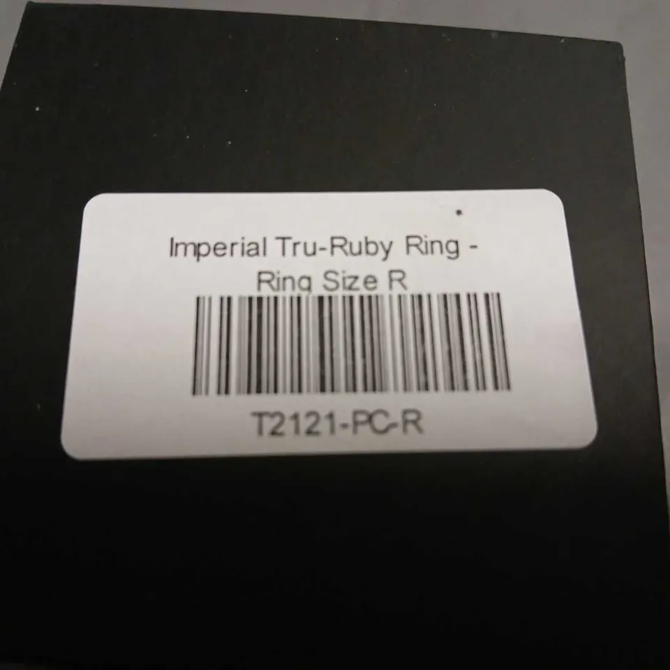 BOXED TRU DIAMONDS IMPERIAL TRU-RUBY RING - RING SIZE R