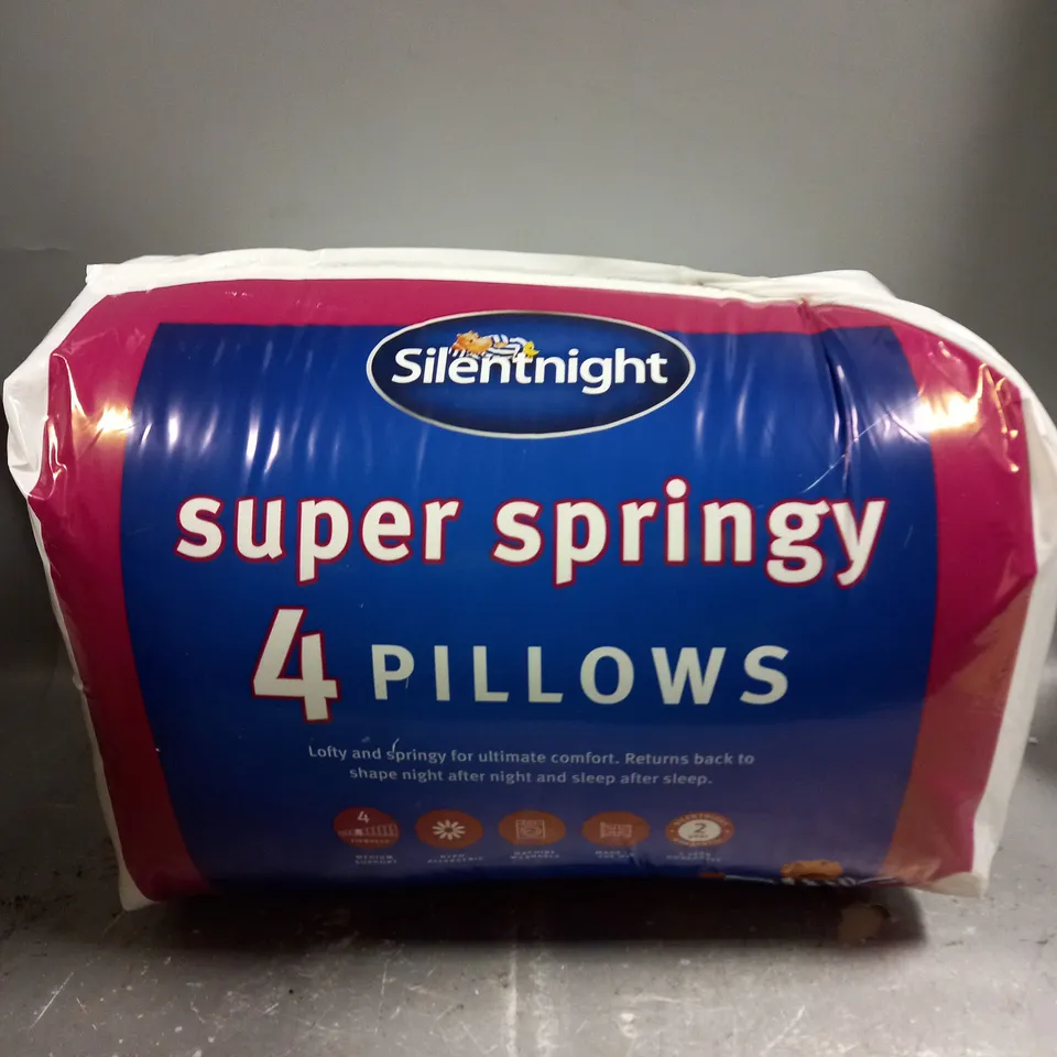 SEALED SILENTNIGHT SUPER SPRINGY 4 PILLOW SET 