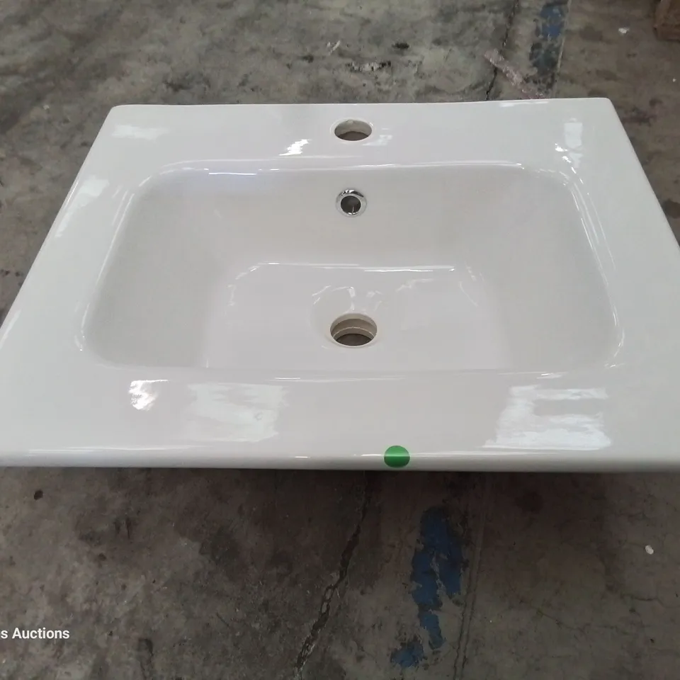 BOXED CANELLI CERAMIC SINGKE TAP VANITY BASIN WHITE 500 × 400mm