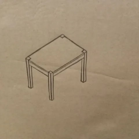 BRAND NEW BOXED EVELYN DINING TABLE - NATURAL (1 BOX)