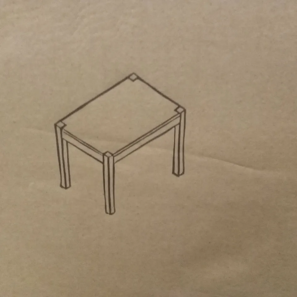 BRAND NEW BOXED EVELYN DINING TABLE - NATURAL (1 BOX)