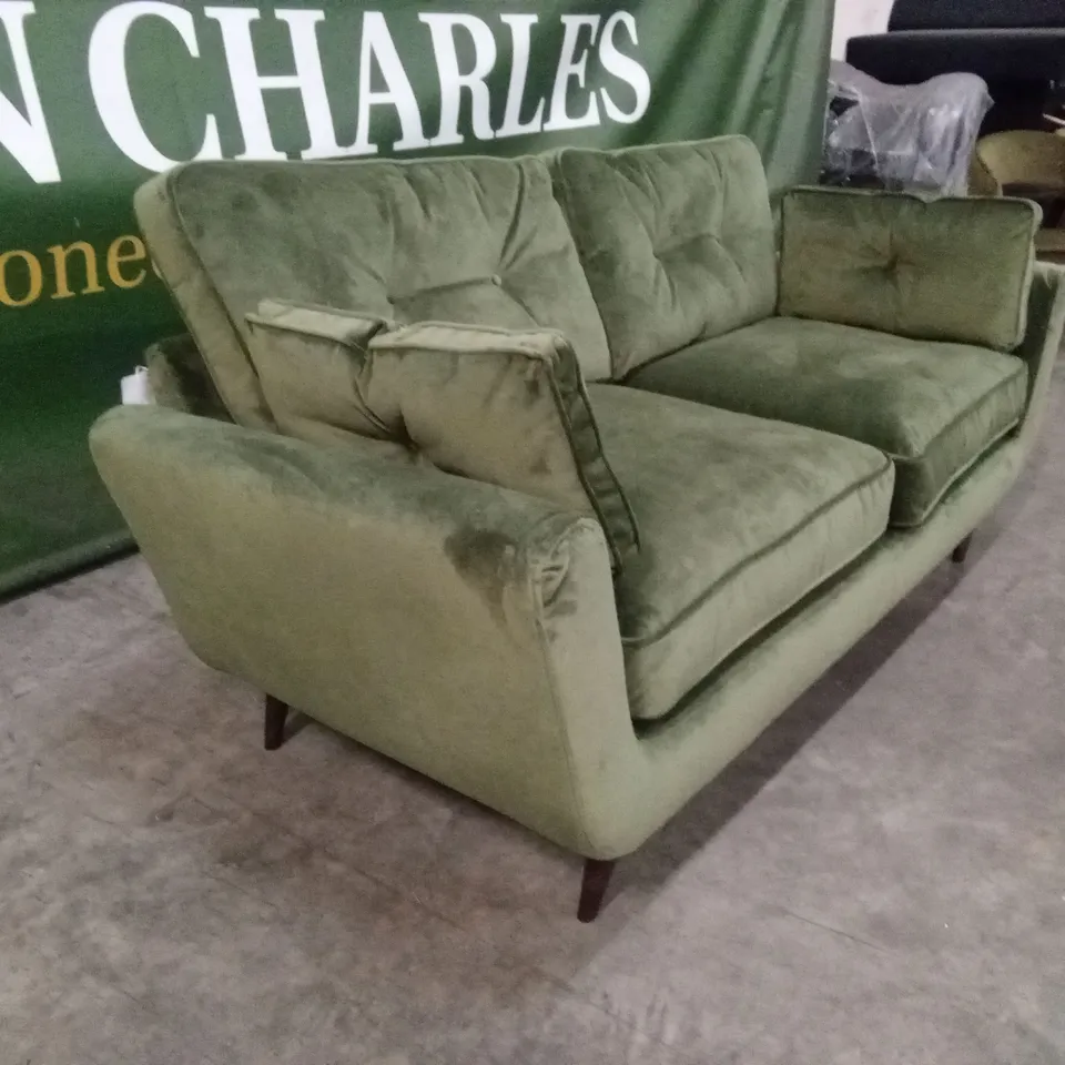 QUALITY DESIGNER ZEPHYR EMERALD GREEN VELVET SOFA