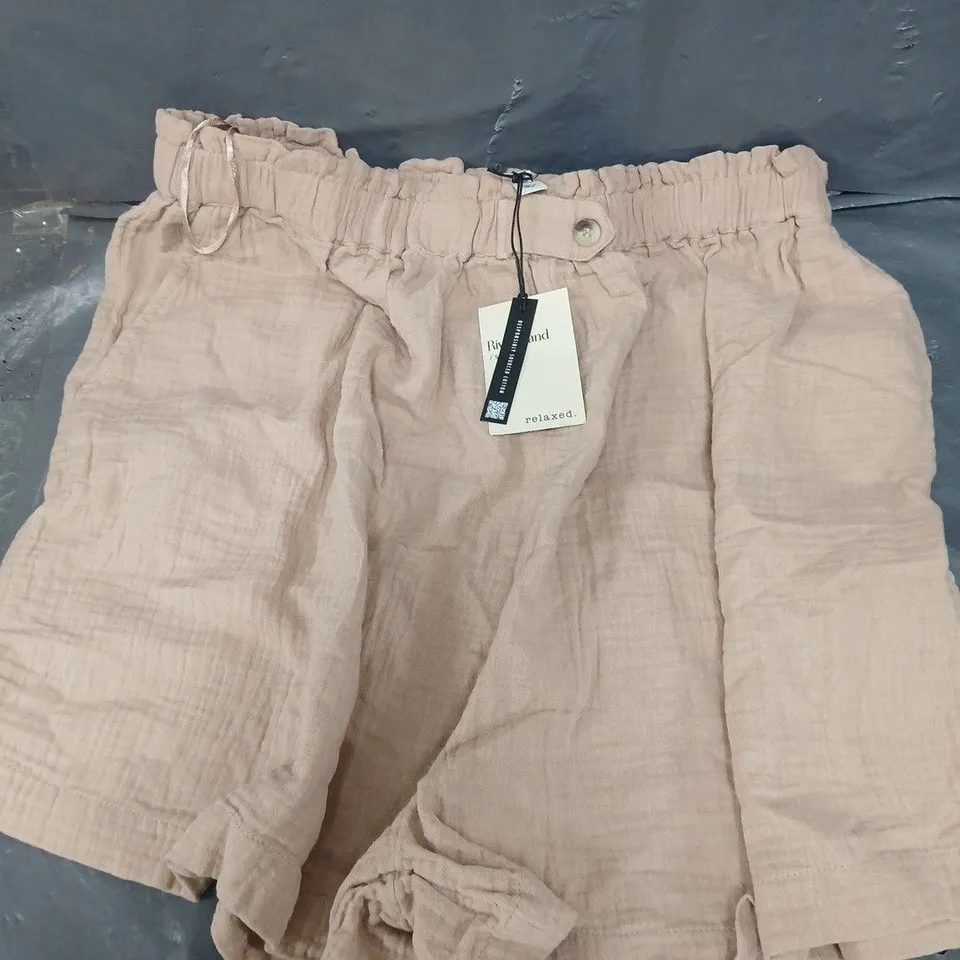 RIVER ISLAND TEXTURED COTTON SHORTS - 16