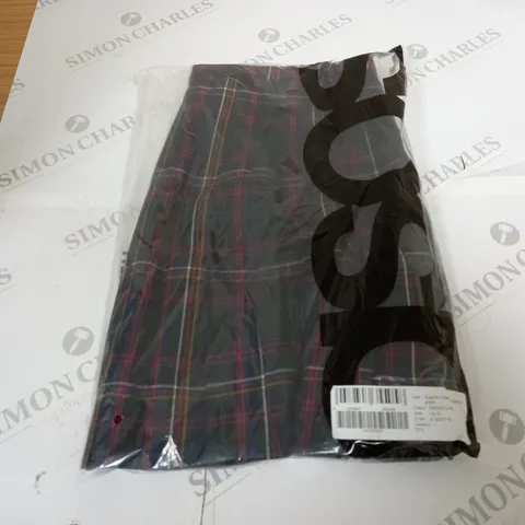 SUPERDRY MINI SKIRT IN GREEN CHECK UK SIZE 12