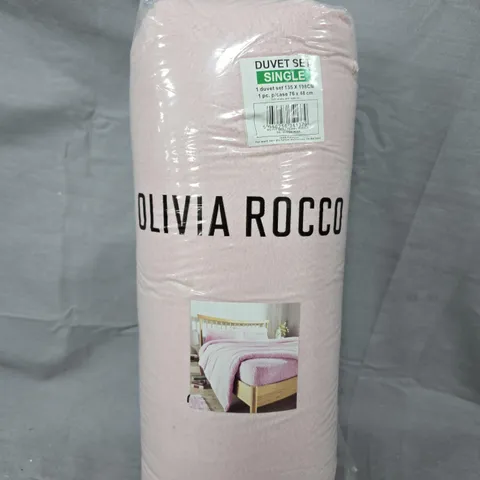 OLIVIA ROCCO DUVET SET – SINGLE, PINK