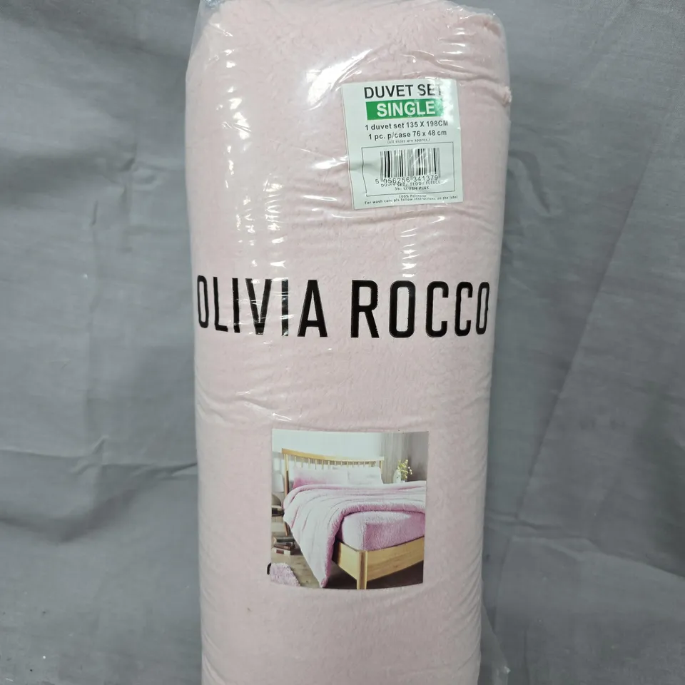 OLIVIA ROCCO DUVET SET – SINGLE, PINK