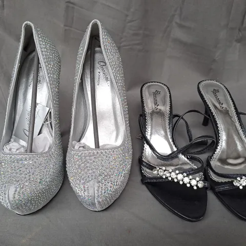 BOX OF APPROXIMATELY 10 ASSORTED PAIRS OF SHOES IN VARIOUS COLOURS, STYLES, AND SIZES