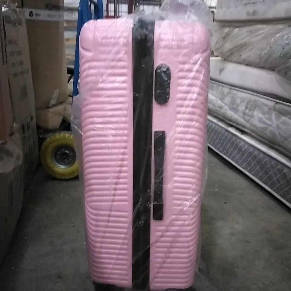 BOXED NEO PINK HARD SHELL LUGGAGE SUITCASE (1 BOX)