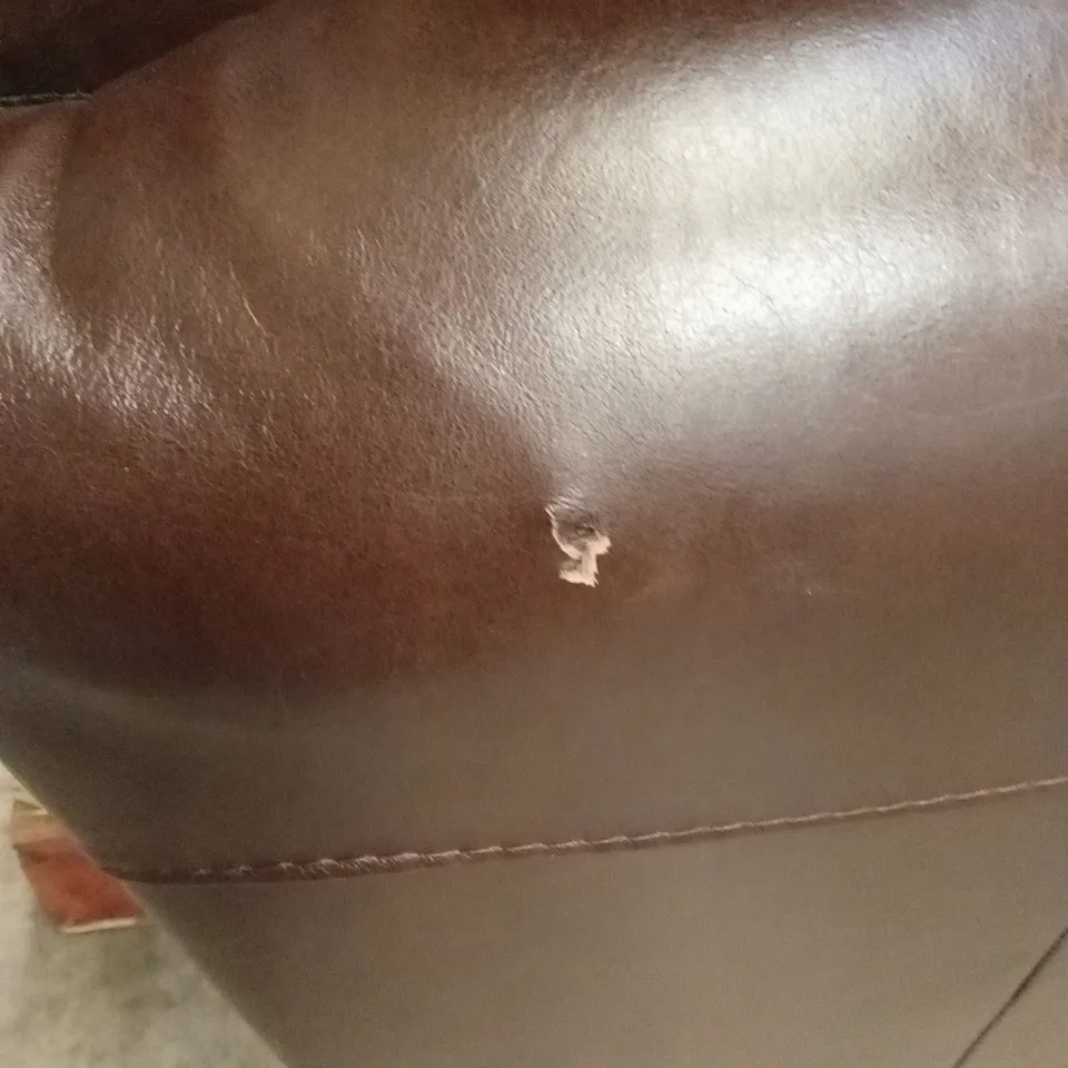 BAILEY ITALIAN LEATHER 3 SEATER SOFA - CHOCOLATE RRP £799