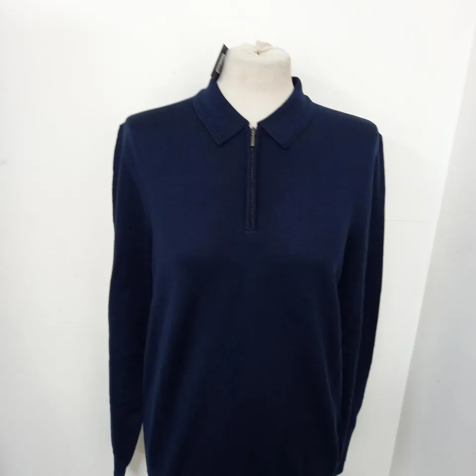 CHARLES TYRWHITT PURE MERINO ZIP POLO SHIRT SIZE S
