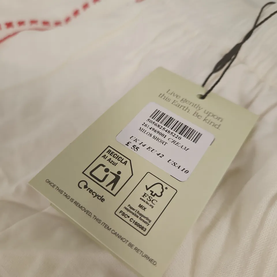 NOBODY'S CHILD WHITE EMBROIDERED SHORTS (BRAND NEW WITH TAGS)