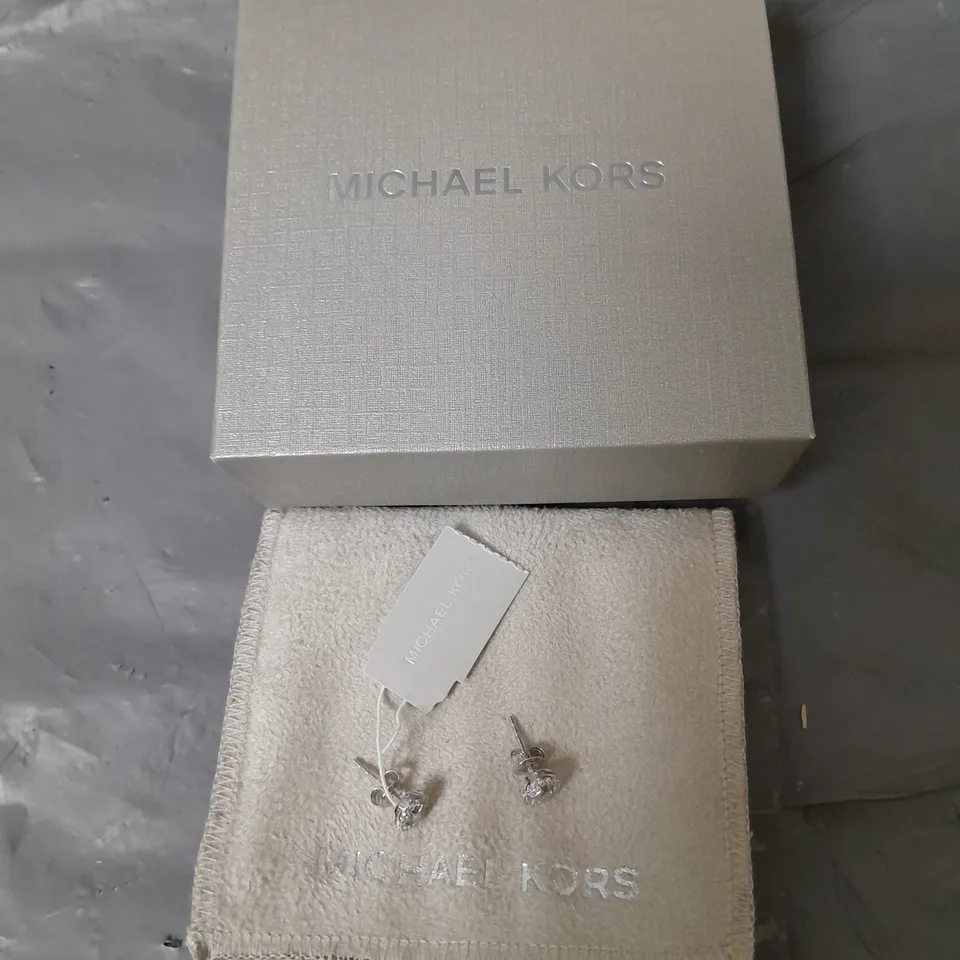 MICHAEL KORS STERLING SILVER STUD EARRINGS