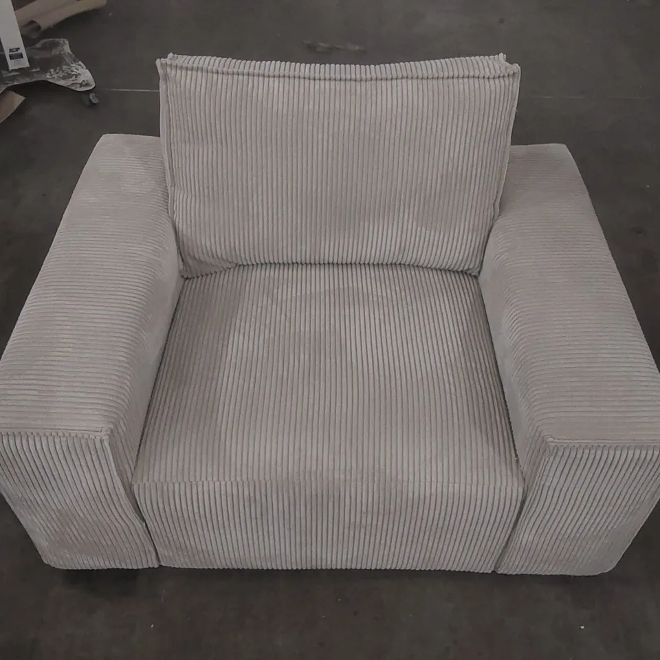 QUALITY DESIGNER CHUNKY CORDUROY ARMCHAIR