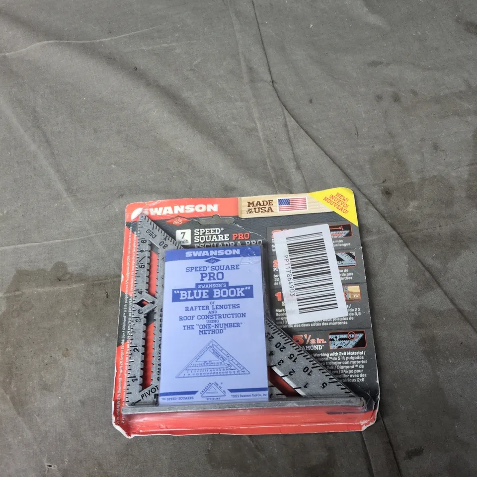 SWANSON SPEED SQUARE PRO + BLUE BOOK – CARPENTRY MEASURING GUIDE