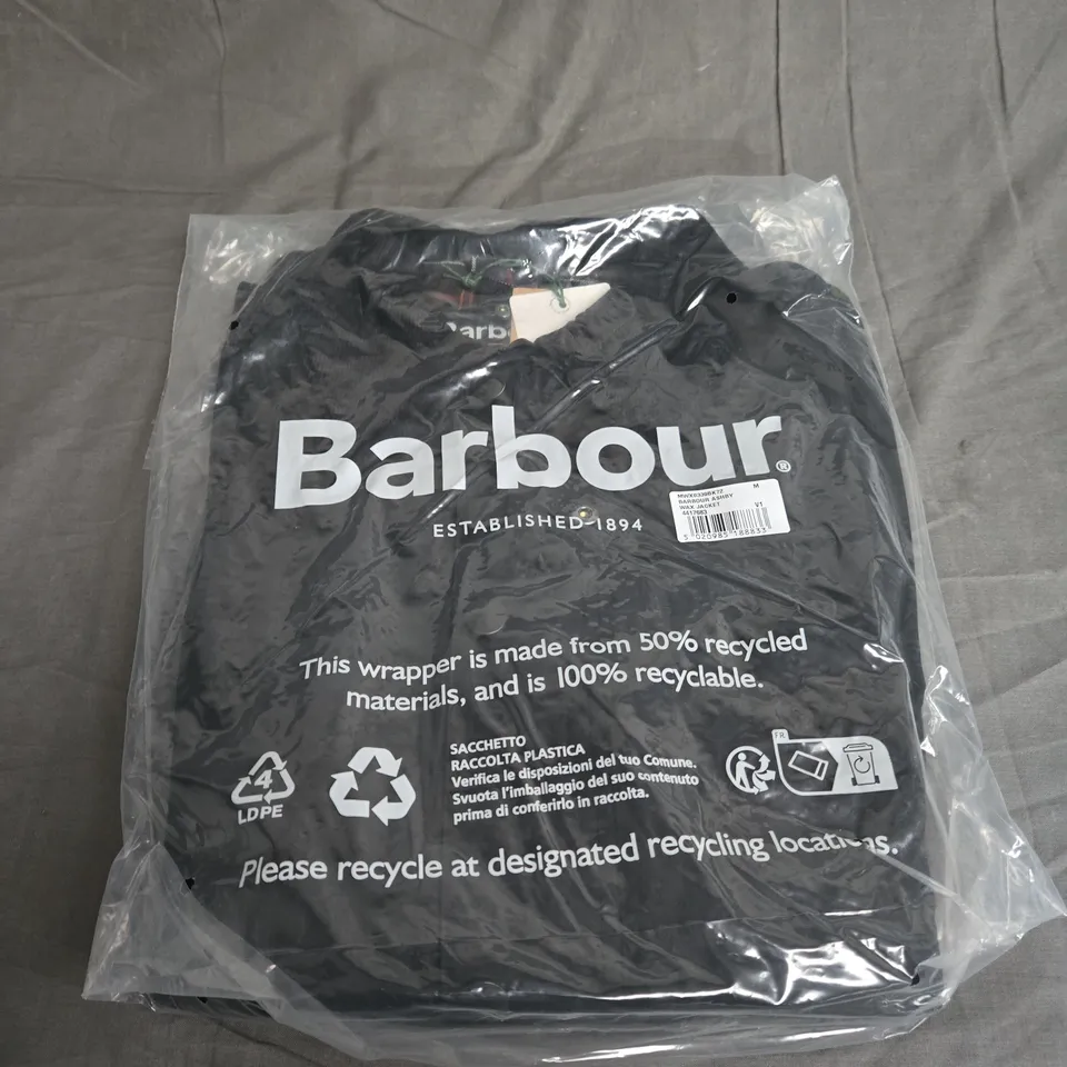 BAGGED BARBOUR ASHBY WAX JACKET SIZE M