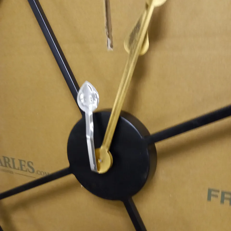 DESIGNER LARGE BLACK WALL CLOCK 
