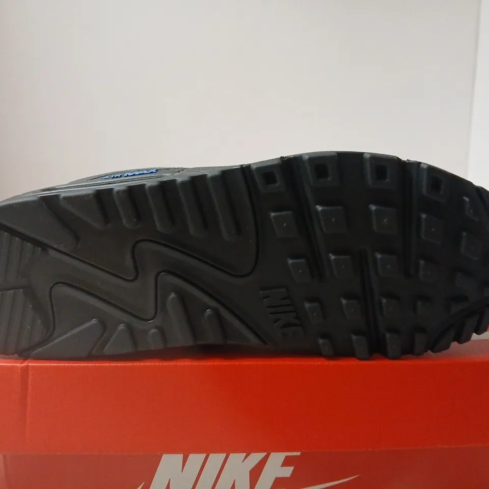 BOXED PAIR OF AIR MAX 90 PRM SNEAKERS – SMOKE GREY/IRON GREY, UK 8