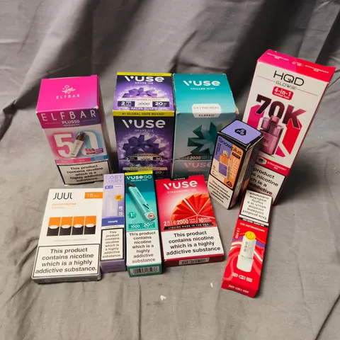 APPROXIMATELY 20 ASSORTED E-CIGARETTE PRODUCTS TO INCLUDE BRANDS SUCH AS VUSE, LOST MARY, ELFBAR, ETC - COLLECTION ONLY