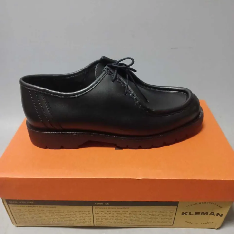 BOXED PAIR OF KLEMAN PADROR SHOES IN BLACK - 8