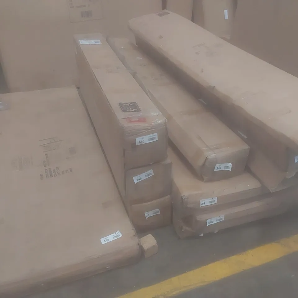 BRAND NEW BOXED HOMESDIRECT 365 FOUR POSTER BED KING SIZE AND PARTS(11 BOXES)