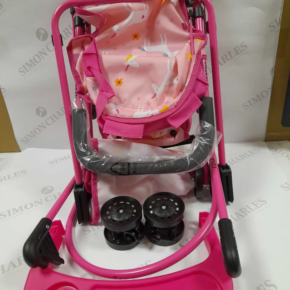 COSATTO UNICORN PRINT HIGH CHAIR AND DOLL STROLLER RRP £34.99