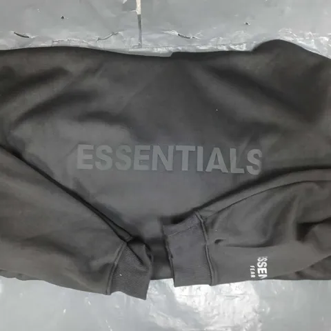 ESSENTIALS FEAR OF GOD LONG SLEEVE HOODIE IN BLACK SIZE XXL