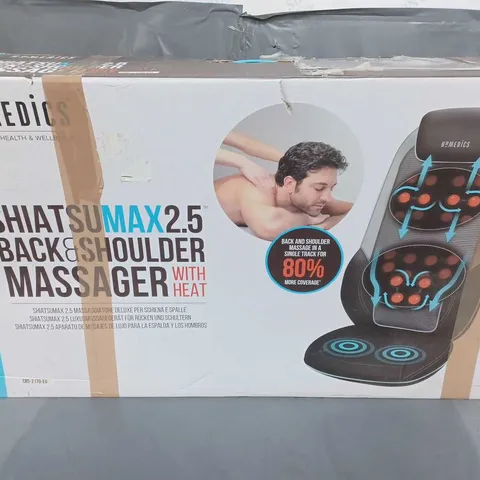 BOXED HOMEDICS SHIATSU MAX 2.5 BACK AND SHOULDER MASSAGER WITH HEAT CBS-2170-EU