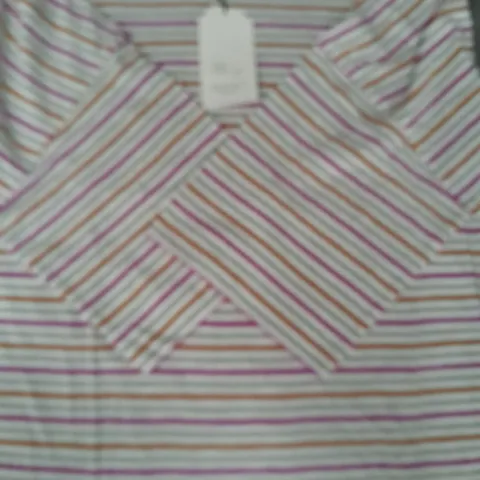 SEASALT CORNWALL TREMAYNE QUAY TOP IN MULTICOLOUR STRIPES SIZE UK 22