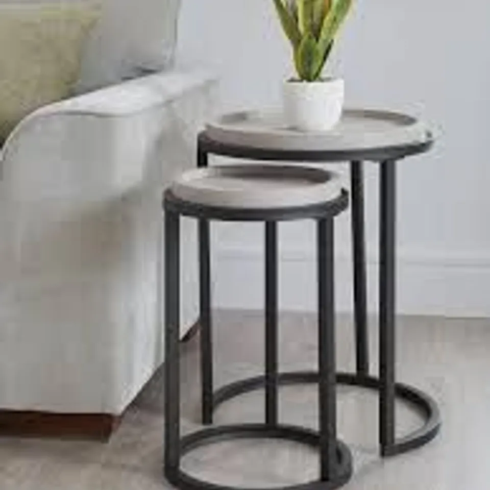 HARLEM END TABLE - GREY OAK - COLLECTION ONLY