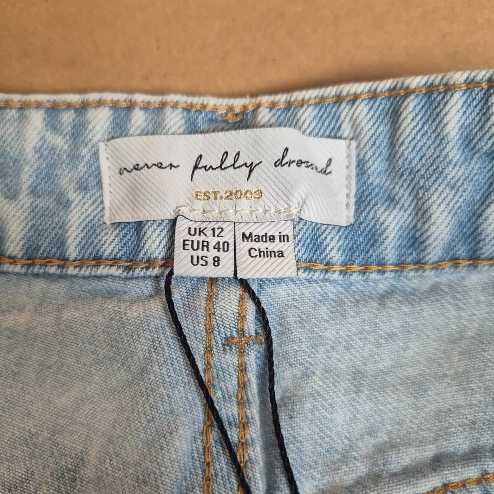 UK 12 NEVER FULLY DRESSED DENIM SHORTS